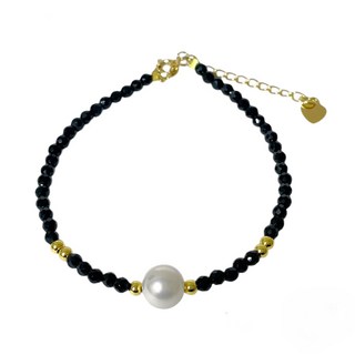 A1寶石 尖晶石水晶珍珠手鍊 附白水晶碎石 A-01 3g