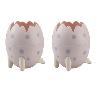 Artigo 繽紛裂紋恐龍蛋造型筆筒, 粉紅色, 2個