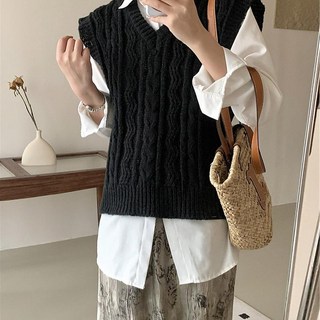 andstyle 女款 Denzel 鋸齒V領針織背心 263282