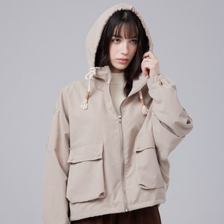ANA CAPRI 女款休閒寬版大口袋連帽抽繩外套 CPS3FJP002A