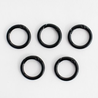 야나 미니 컬러오링 카라비너, 블랙, 5개