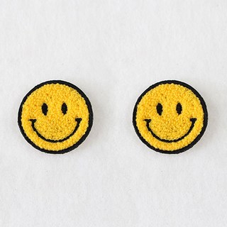 COTS 縫紉式笑臉布章, 2個, 微笑