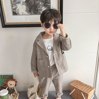 男童Pino格紋西裝上下套裝