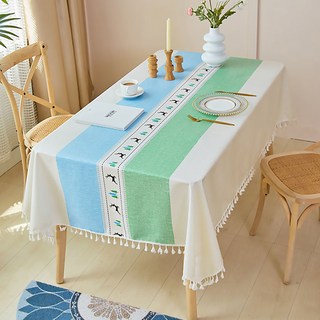 마켓에이 센터 포인트 태슬 식탁보, TYPE18, 140 x 200 cm