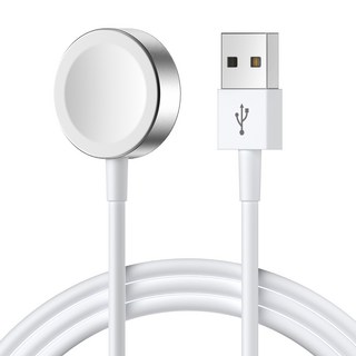 케이맥스 애플워치 전기종 호환 A타입 무선 충전기 1m, 1개, 화이트