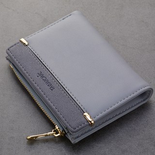 HANNAL RIBON 簡約風撞色零錢短夾