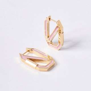 OST 女士八角形一觸式時尚耳環