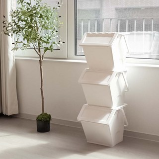 아임홈리빙 냄새차단 이지클린 분리 수거함 32L, 화이트