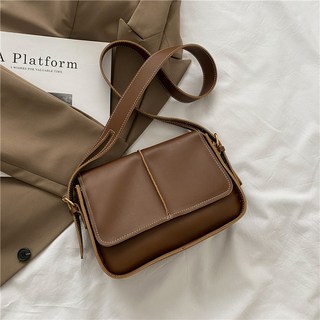 Bonabi 方形設計時尚斜背包, 深棕色