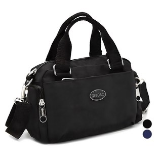 Lulubag 露露包 庫帕 女性日常輕量生活防水斜背包 + 配件組, 黑色