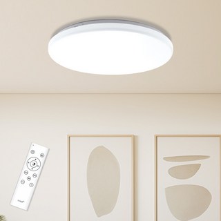 KUMHO Beongaepyo Wonha 智慧控制圓形吸頂燈 可調光LED遙控器 60W, 三色變換