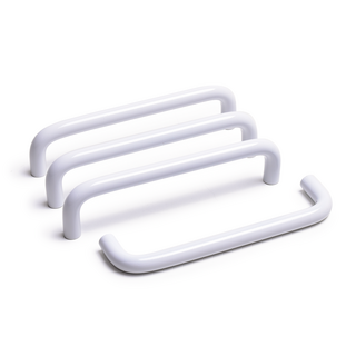把手世界 基本款 P128 白色家具把手, 白色, 4個
