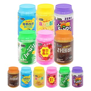 Agaplus 果汁罐起司果凍史萊姆 6款 x 2入 組, 1組, 混色, 1680g