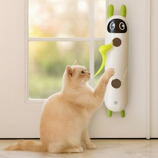 MAAH 고양이 혼자노는 꼬리잡기 모션버디 자동 장난감, 1개, 화이트, SCB-15