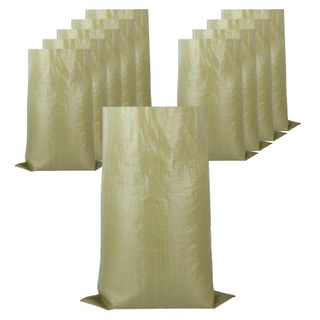 麻袋 100 x 150 cm, 10個, 芥末黃