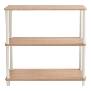 Room&Home 韓國製造 Daily Round 方形層架 橡木白 3層, 橡木 白色