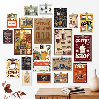 Misoroun 壁掛海報 咖啡時光 2件組