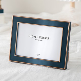 iINDOORS 古典圓邊復古相框 6 x 8吋適用 附立架, 1個, 藍綠色