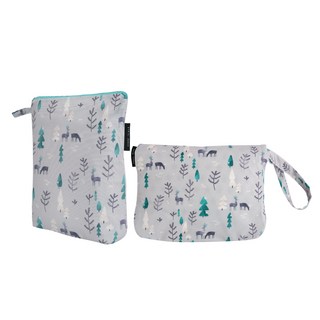 Coney Island 防水攜帶式尿布墊+收納包, 冬季森林款