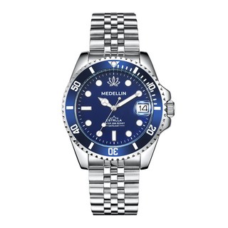 Medellin 男士潛水風格金屬石英手錶 46mm ML1030