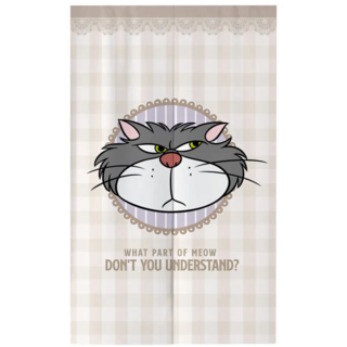 迪士尼貓狗長門簾(格紋魯斯佛) 85x140cm, 1入