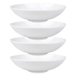 Love 骨瓷陶瓷圓形小菜盤, 白色, 4個