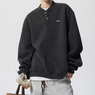 MarketA 男士亨利領鈕扣大學T T25SS3-A1759