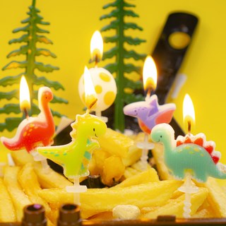your Candle 兒童小恐龍派對生日蠟燭 5入組, 1套, 寶寶恐龍
