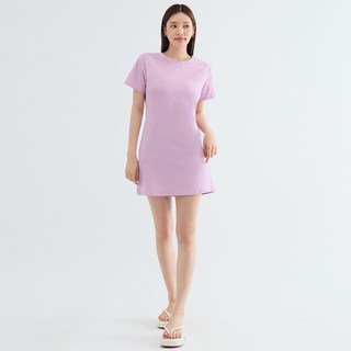 엘쏘 무지 기본 반팔 면 라운드넥 롱티 미니 원피스 빅사이즈 포함