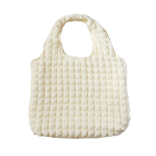 PinkD 雲朵泡芙肩背包, 奶油色