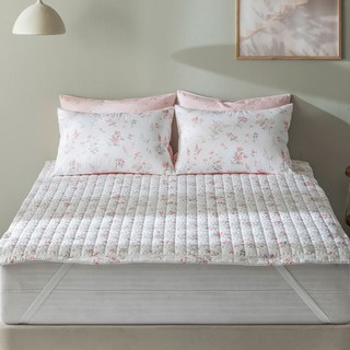 BONNIE LOUISE 莫代爾印花棉質床墊, 白色的