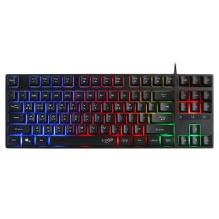 지클릭커 슈퍼히어로 저소음 RAINBOW LED 87 유선 텐키리스 게이밍 키보드, BLACK, G3 PLUS, 제조사축