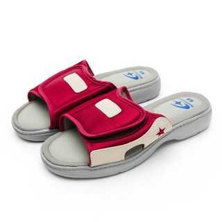 moonSTAR 月星 舒適可調整式安全室內拖鞋 MS7000S2 6號, 紅色, 270~280mm