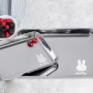 Miffy 米飛兔 不鏽鋼長方形托盤2入組, 混合顏色, 1組
