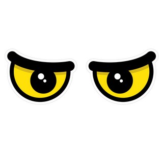 Mungkiwoldeu 高亮度保持安全距離反光貼紙 大型 請專心, 混合顏色, 1套