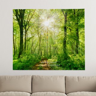 SANGSANGHOO 北歐風棉麻掛布 遮牆裝飾, XL(150 x 130cm), 療癒森林款