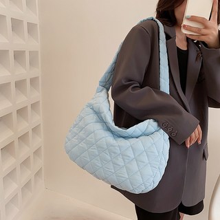 Elsso 大容量絎縫鋪棉托特肩揹包