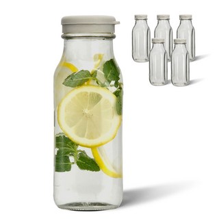 MIREU 六角矽膠方形玻璃瓶, 6個, 500ml