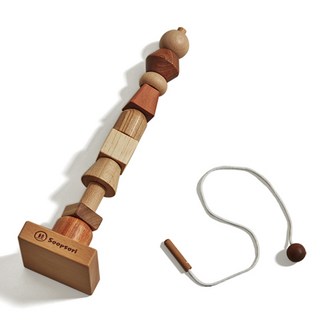 Soopsori 積木穿線原木玩具, 1個