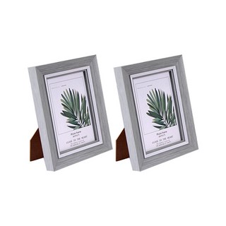 abm 復古木紋相框 2個 PS塑膠材質, 綠色, 10.2 x 15.3cm