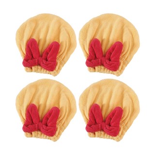 小麥購物 蝴蝶結乾髮帽 Y541, 薑黃色, 1組