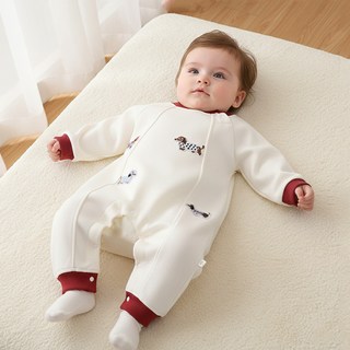 조이멀티 퍼피패치 배색 긴팔 우주복