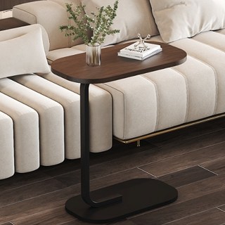 北歐風移動式沙發邊桌, 棕色