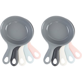 Home House 手柄個人盤10件組, 2組, 5色, 粉色/淺藍色/灰色/黑色/燕麥色