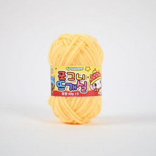 앵콜스 포그니 뜨개실 40g, A2 노랑, 1개