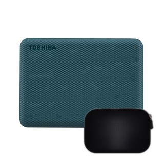 TOSHIBA 東芝 Canvio Advance外接式硬碟+收納袋組, 1TB, 翡翠綠(外接硬碟)