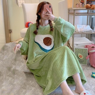 PEONIST 女性寬鬆居家服長袖連身睡衣