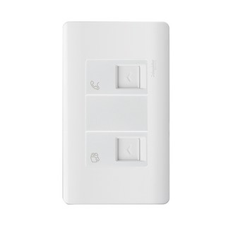 Schneider Electric 施耐德電機 ZENcelo系列 埋入式資訊網路/電話插座 經典白, 1個