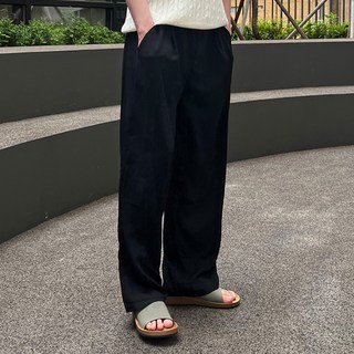 男士透氣亞麻寬褲 P3038