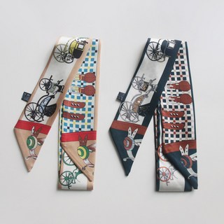 VARVISU 皮爾迷你領帶絲巾 2件套組